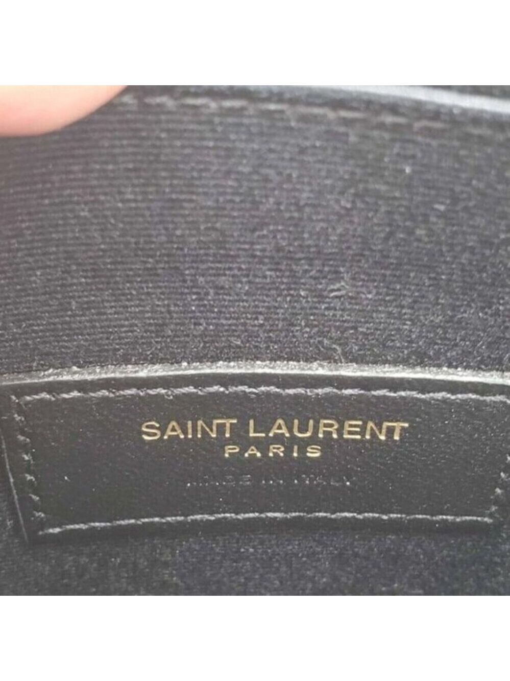 Authentic Saint Laurent YSL Beige Quilted Leather Zip Pouch Clutch Wallet - Picture 11 of 11